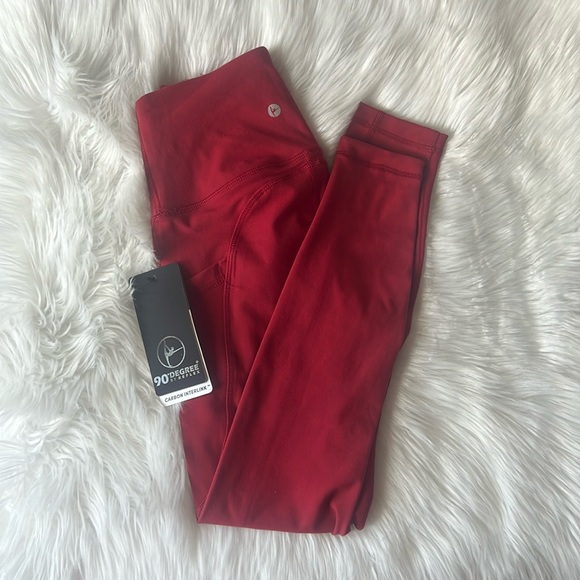 90 degree by reflex leggings red dahlia - Picture 4 of 8